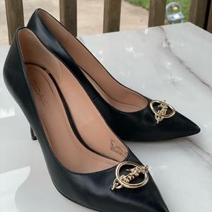 Coach Black Leather Pumps